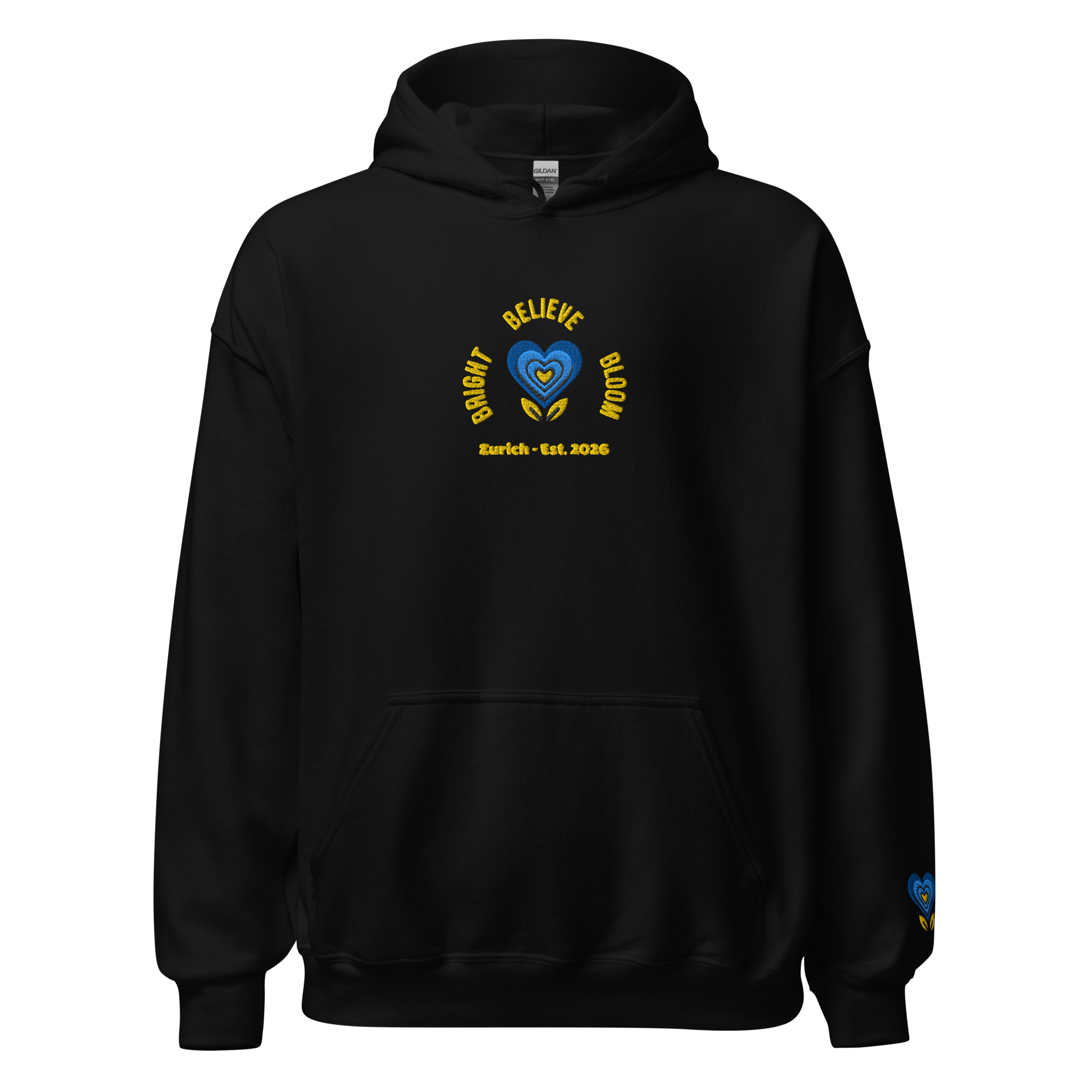 BrightBelieveBloom embroidery Unisex Hoodie - Alivwood