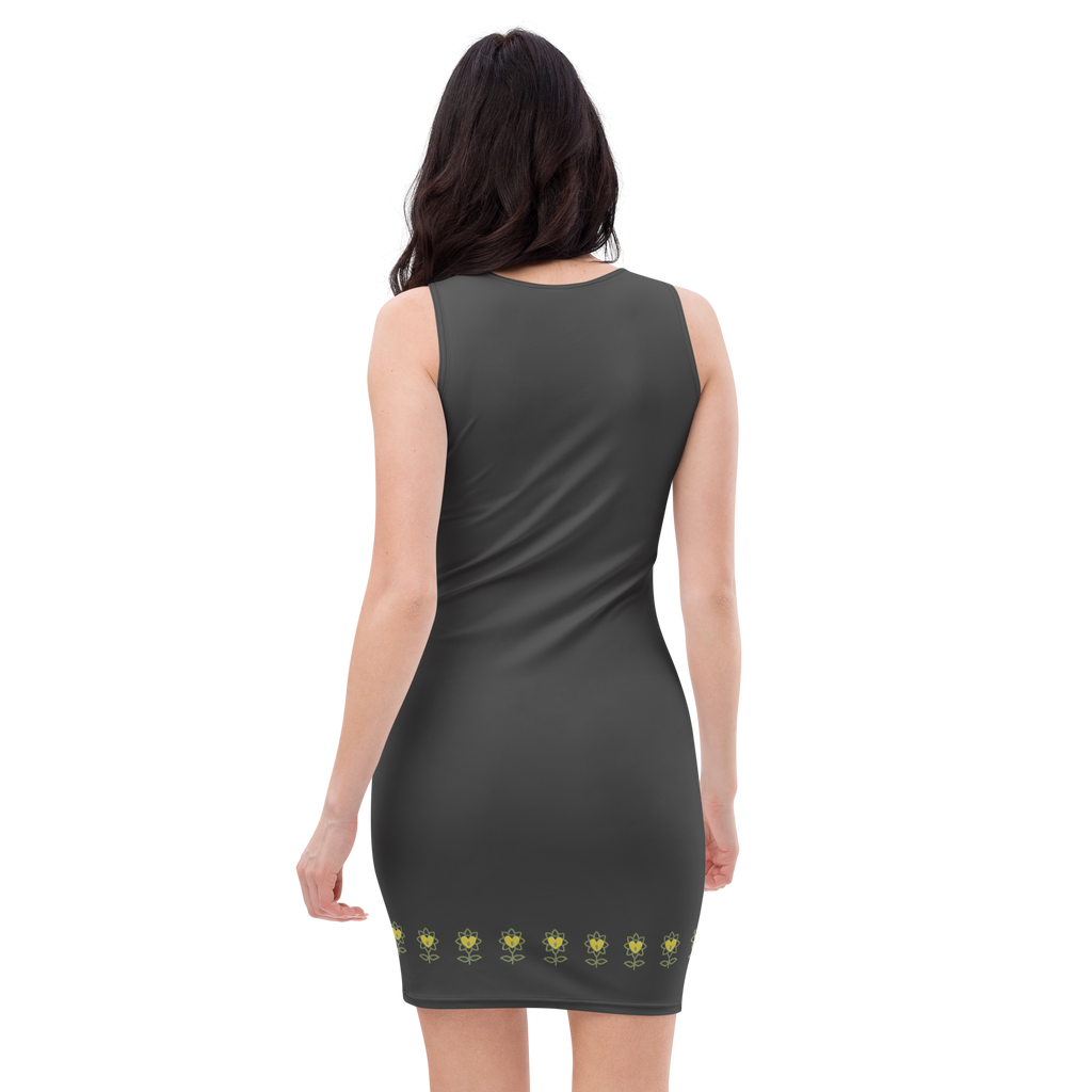 Alivwood Floral Black Bodycon dress - Alivwood