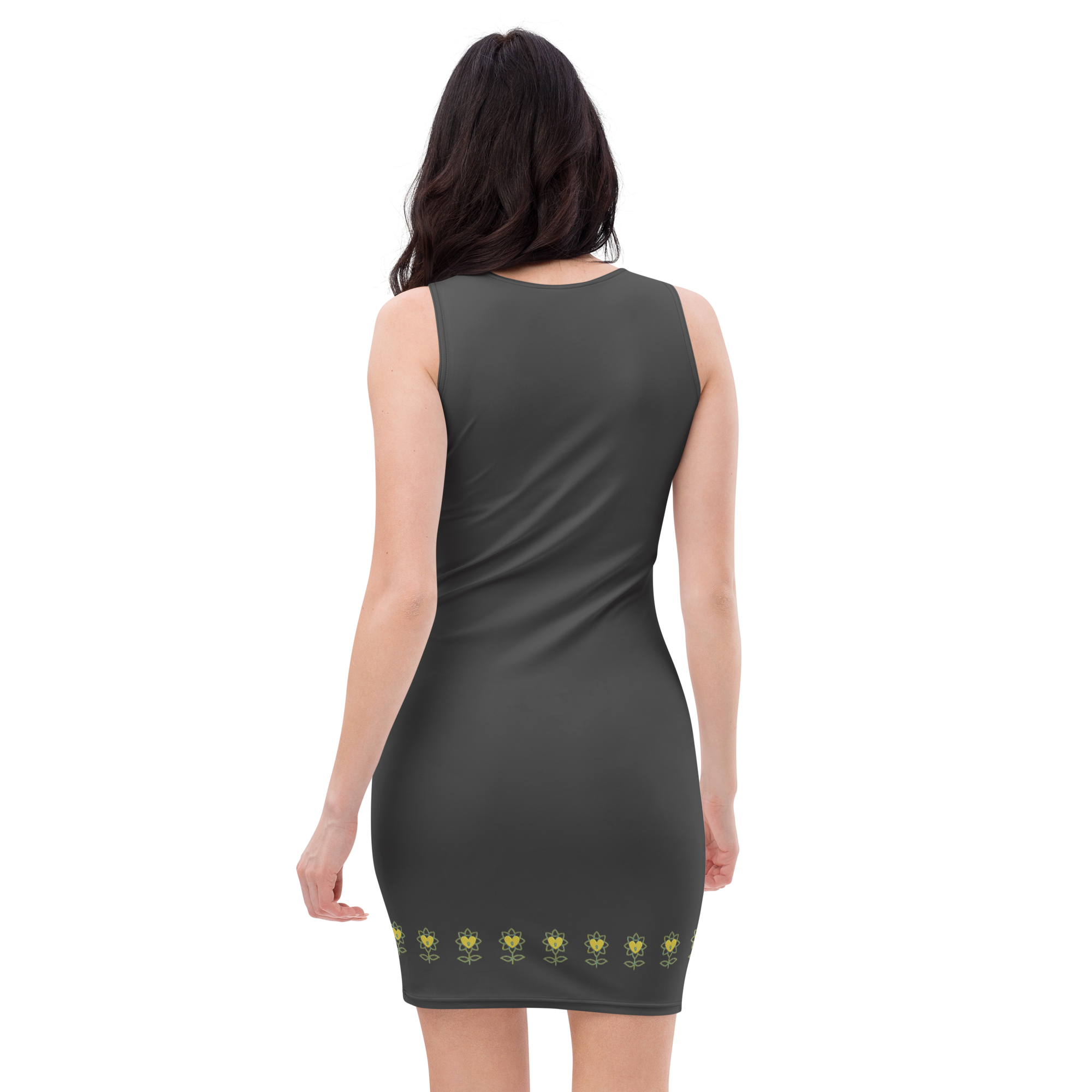 Alivwood Floral Black Bodycon dress - Alivwood