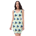 Blue Heart Honeydew Bodycon dress - Alivwood