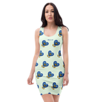 Blue Heart Honeydew Bodycon dress - Alivwood
