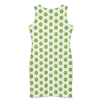 Flower Candy Honeydew Cotton bodycon dress - Alivwood