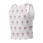 Flower and hearts Cotton crop top - Alivwood