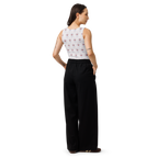 Flower and hearts Cotton crop top - Alivwood