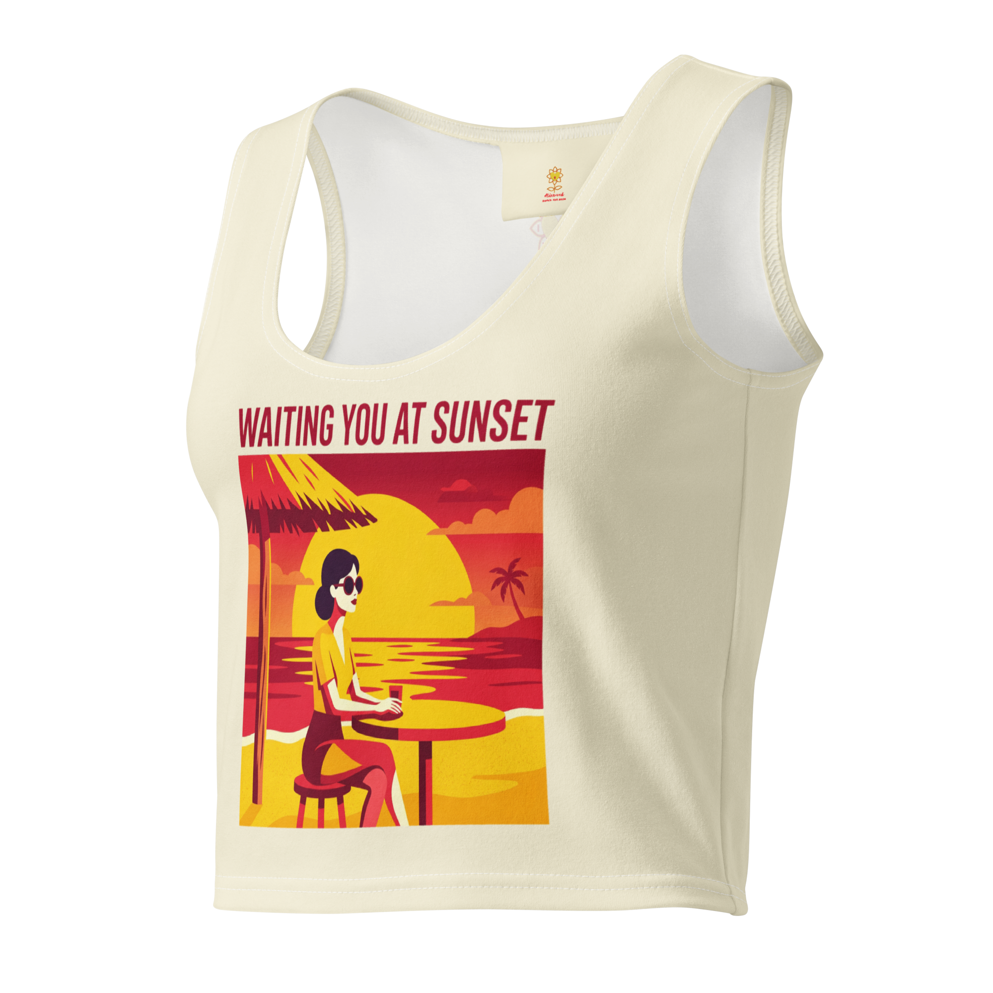 Waiting you at sunset Cotton crop top - Alivwood