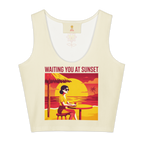Waiting you at sunset Cotton crop top - Alivwood