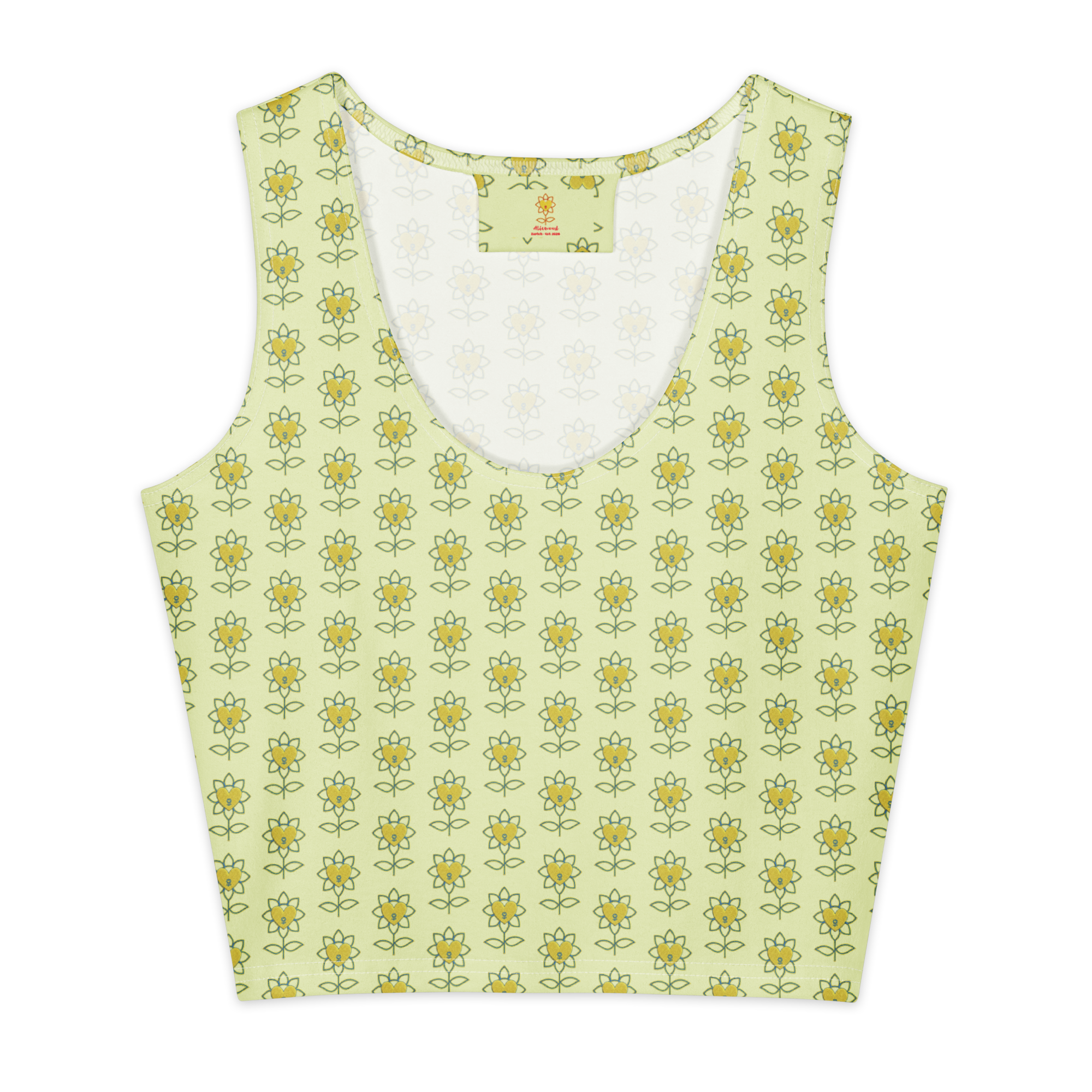 Flower Cotton crop top - Alivwood