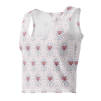 Flower and hearts Cotton crop top - Alivwood