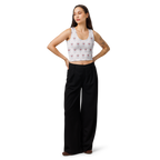 Flower and hearts Cotton crop top - Alivwood