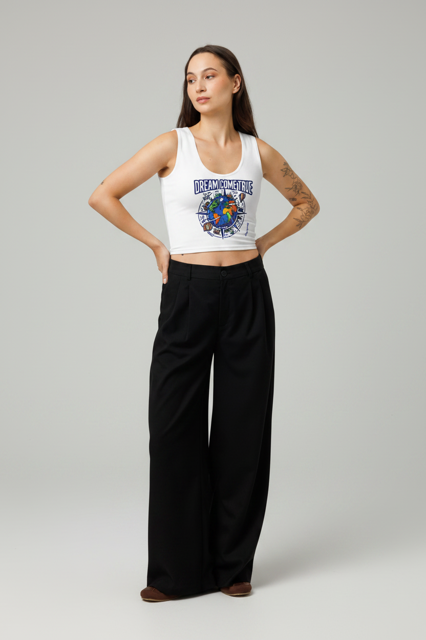 Dream come true Travelling Cotton crop top - Alivwood