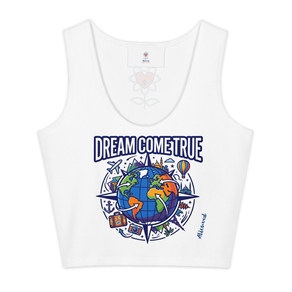 Dream come true Travelling Cotton crop top - Alivwood