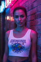 Dream come true Travelling Cotton crop top - Alivwood
