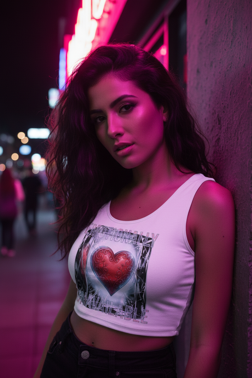 Emotionally Unavailable Cotton crop top - Alivwood
