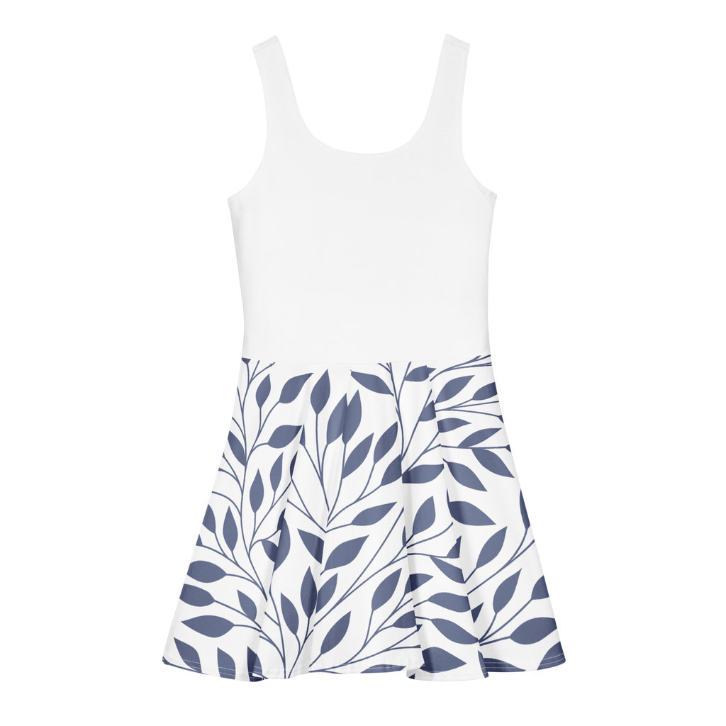 Logo Alivwood Blue Jeans Cotton skater dress - Alivwood