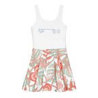 Alivwood Logo Floreal Cotton skater dress - Alivwood