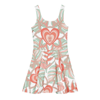 Logo Floreal Cotton skater dress - Alivwood