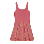 BlueHeart and Flower Cabaret Cotton skater dress - Alivwood