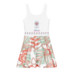 Alivwood Logo Floreal Cotton skater dress - Alivwood