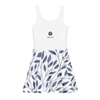 Logo Alivwood Blue Jeans Cotton skater dress - Alivwood