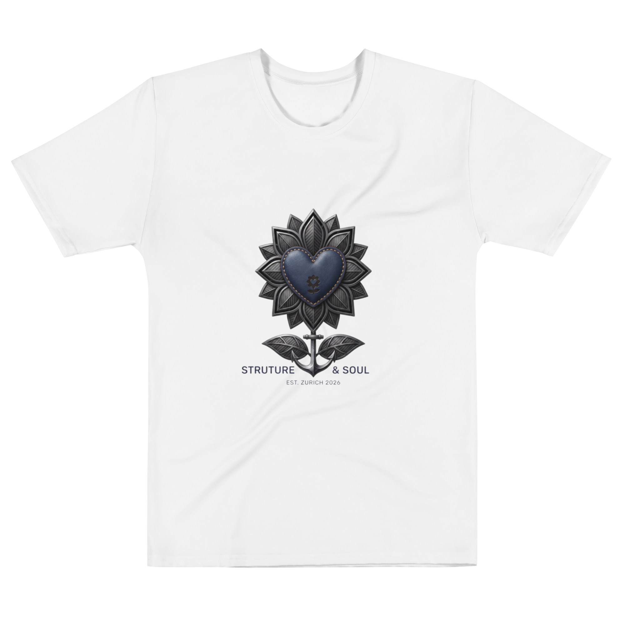 Structure and Soul Men’s cotton crew neck t-shirt - Alivwood