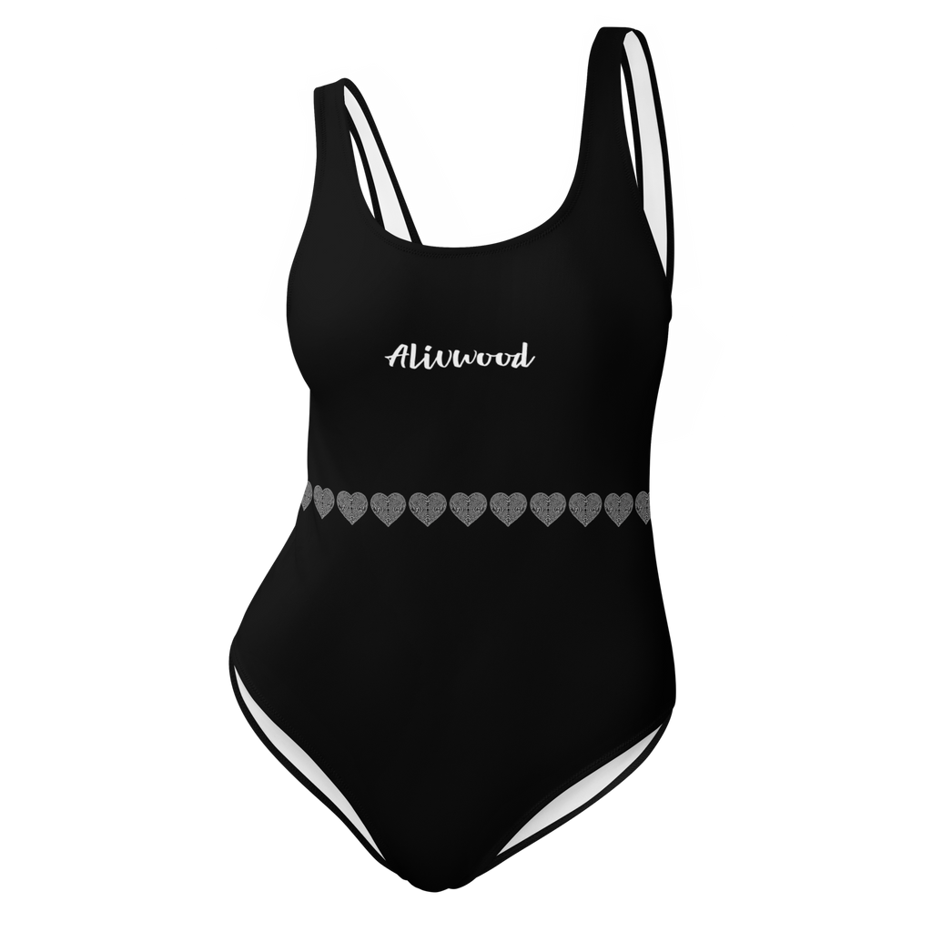 Heart Maze One-Piece Swimsuit - Alivwood