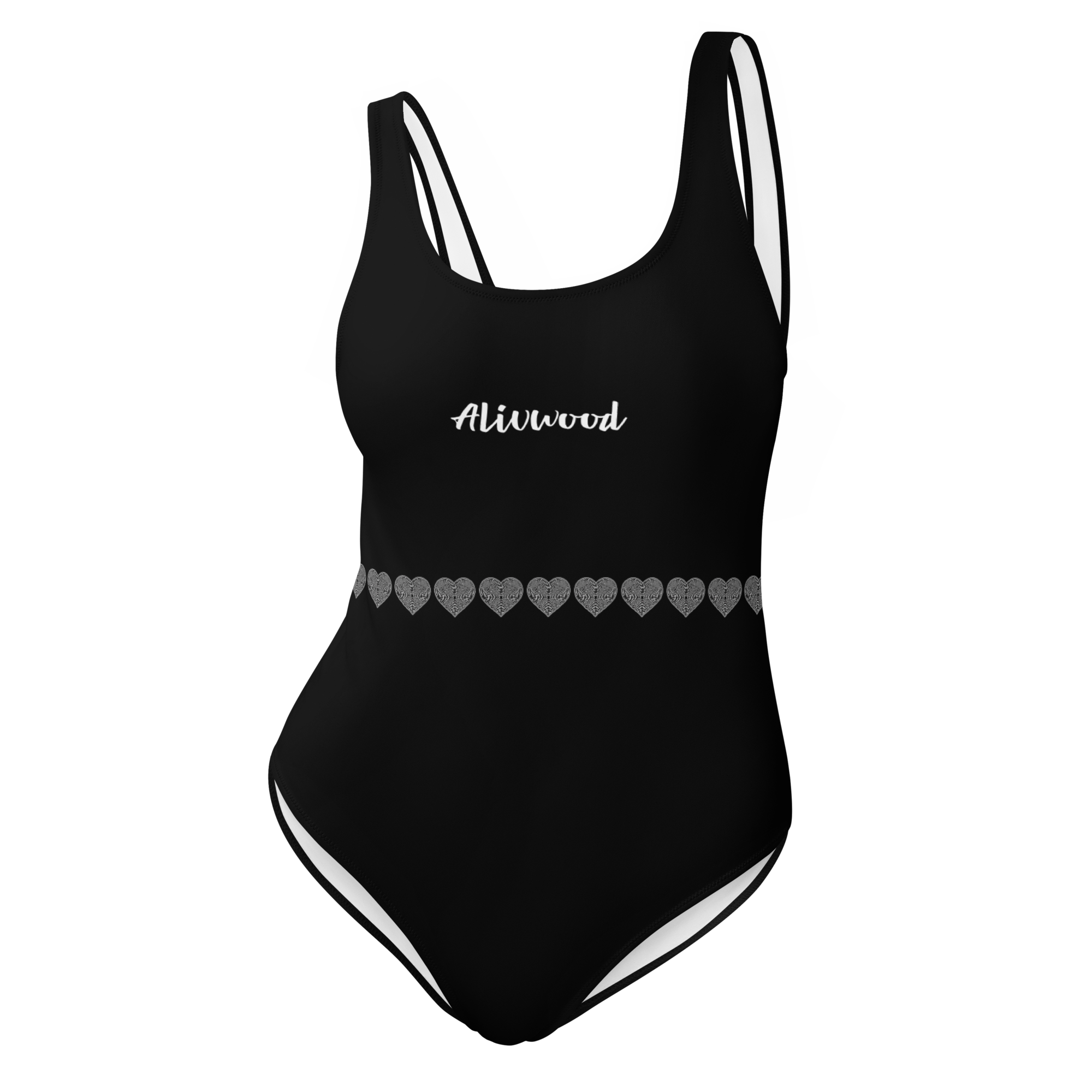 Heart Maze One-Piece Swimsuit - Alivwood