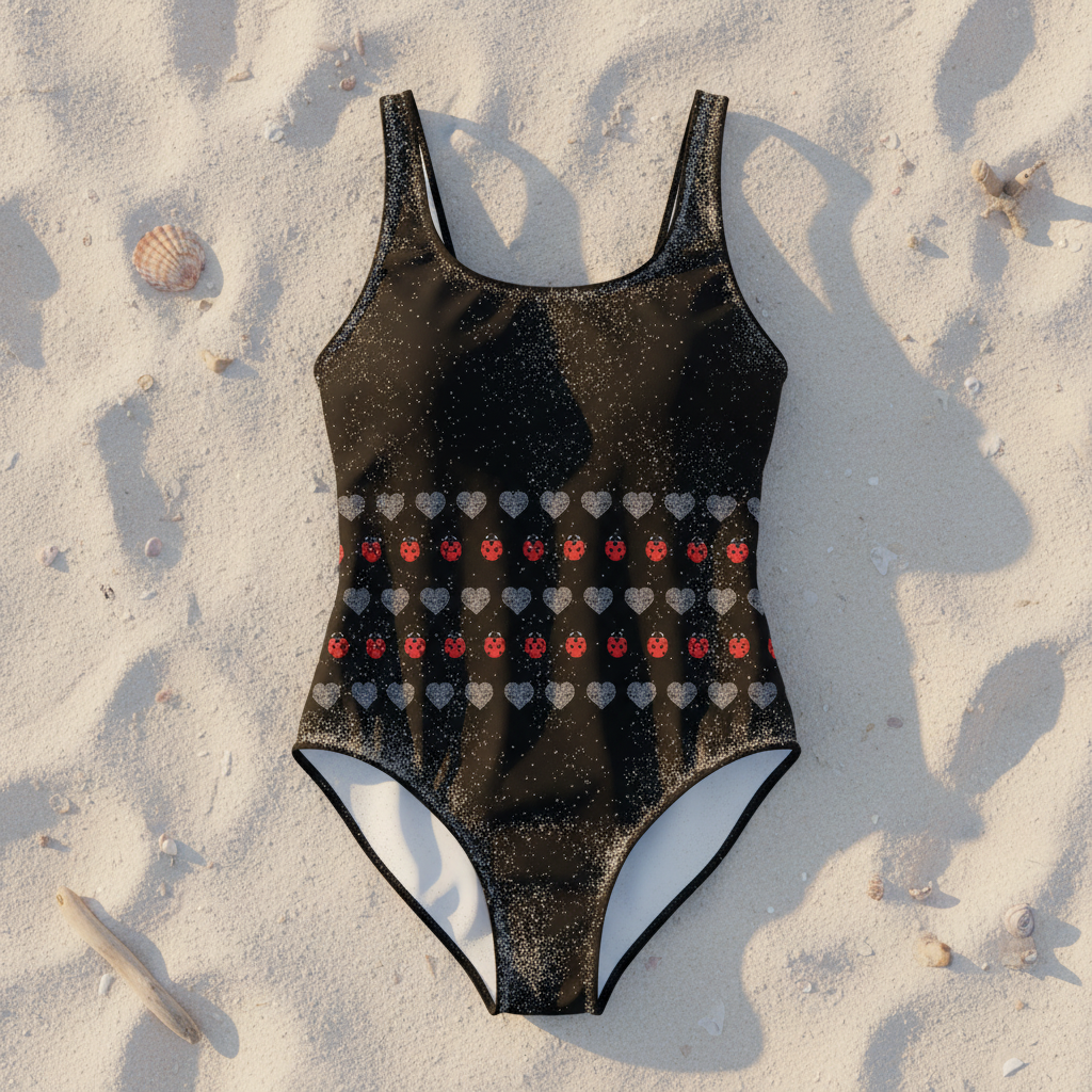 Ladybug and Heart One-Piece Swimsuit - Alivwood