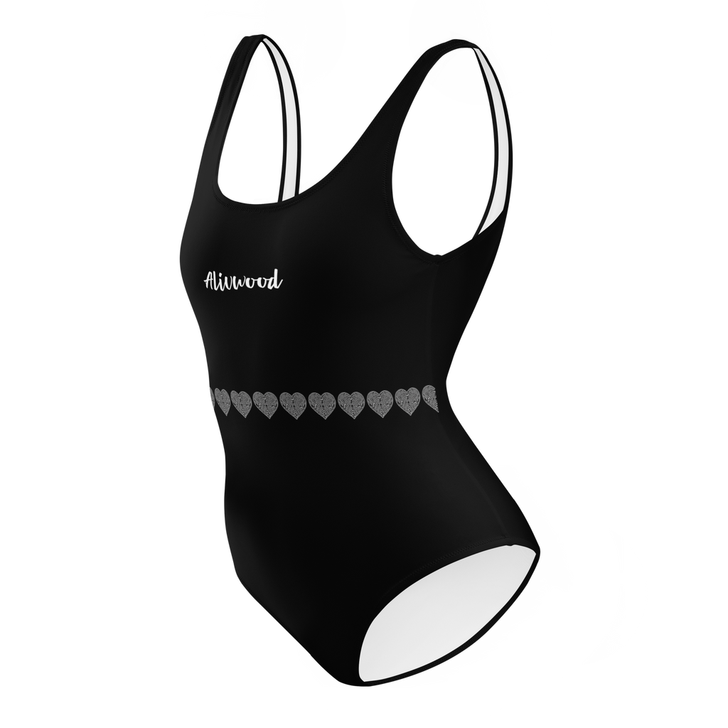 Heart Maze One-Piece Swimsuit - Alivwood