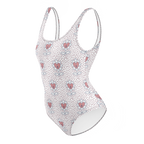 Flower and hearts One-Piece Swimsuit - Alivwood