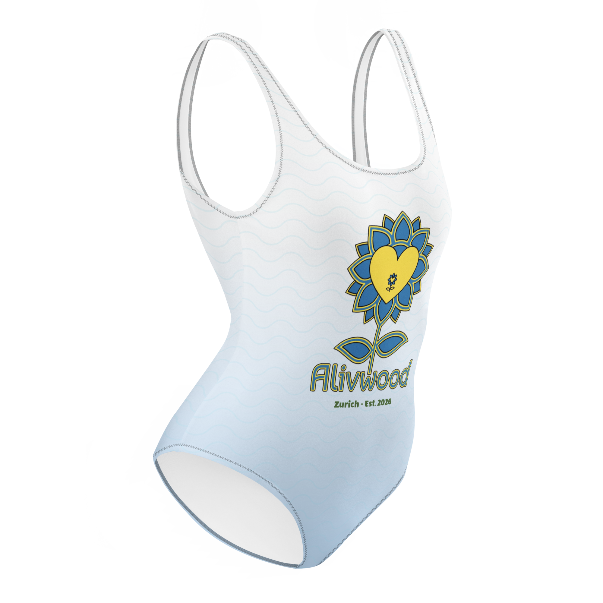 Alivwood 50Shades W/Blue One-Piece Swimsuit - Alivwood