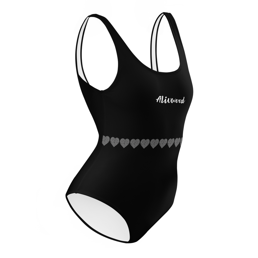 Heart Maze One-Piece Swimsuit - Alivwood