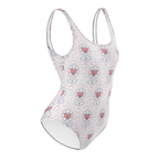Flower and hearts One-Piece Swimsuit - Alivwood