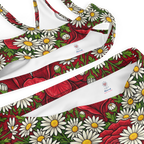 Daisies and roses Recycled high-waisted bikini - Alivwood