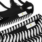 White stripe Recycled high-waisted bikini - Alivwood