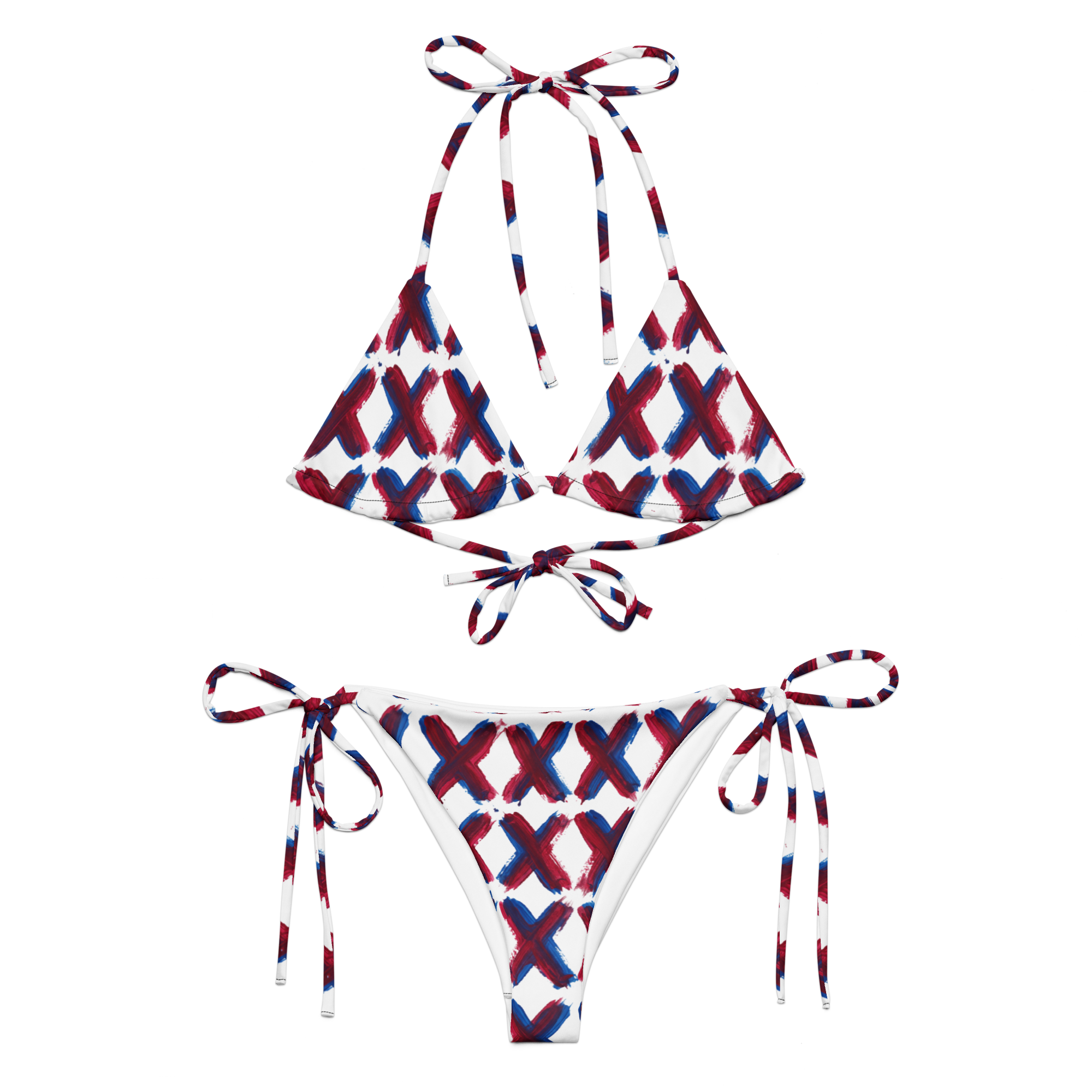 XXX All-over print recycled string bikini - Alivwood