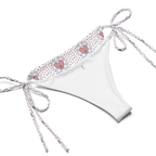 Flower and hearts All-over print recycled string bikini - Alivwood