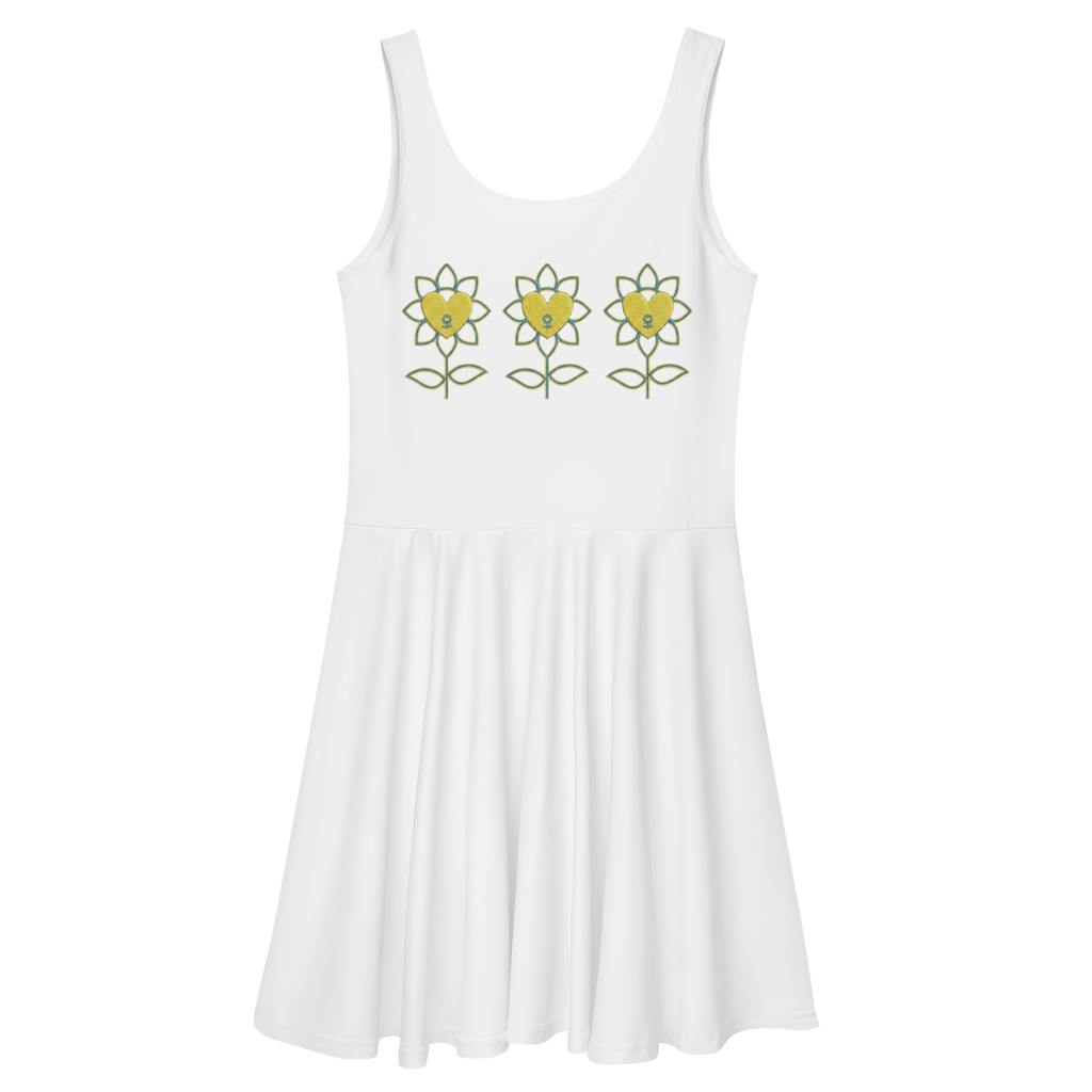 3Flowers Skater Dress - Alivwood