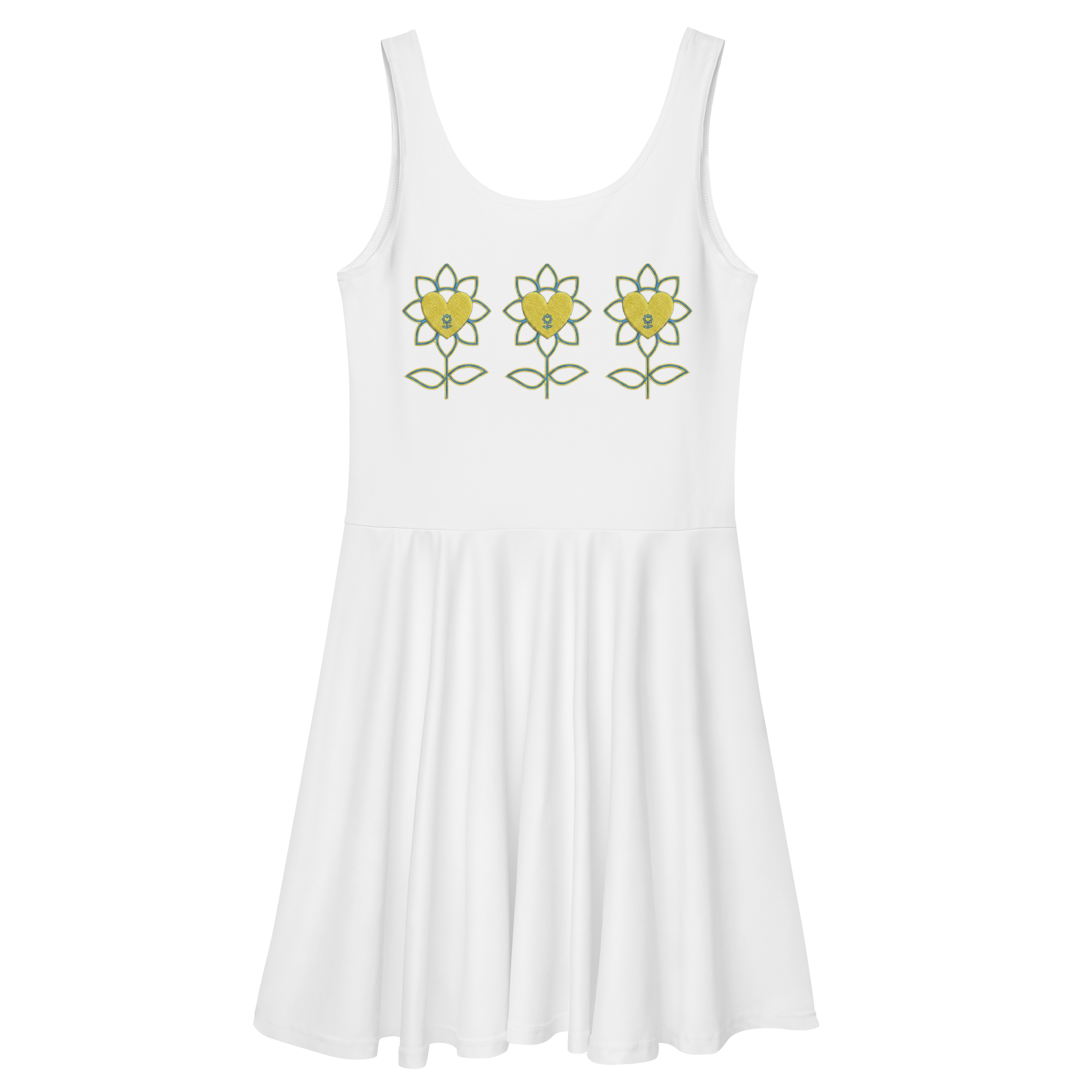 3Flowers Skater Dress - Alivwood