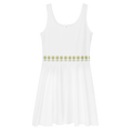 FlowerBottom White Skater Dress - Alivwood