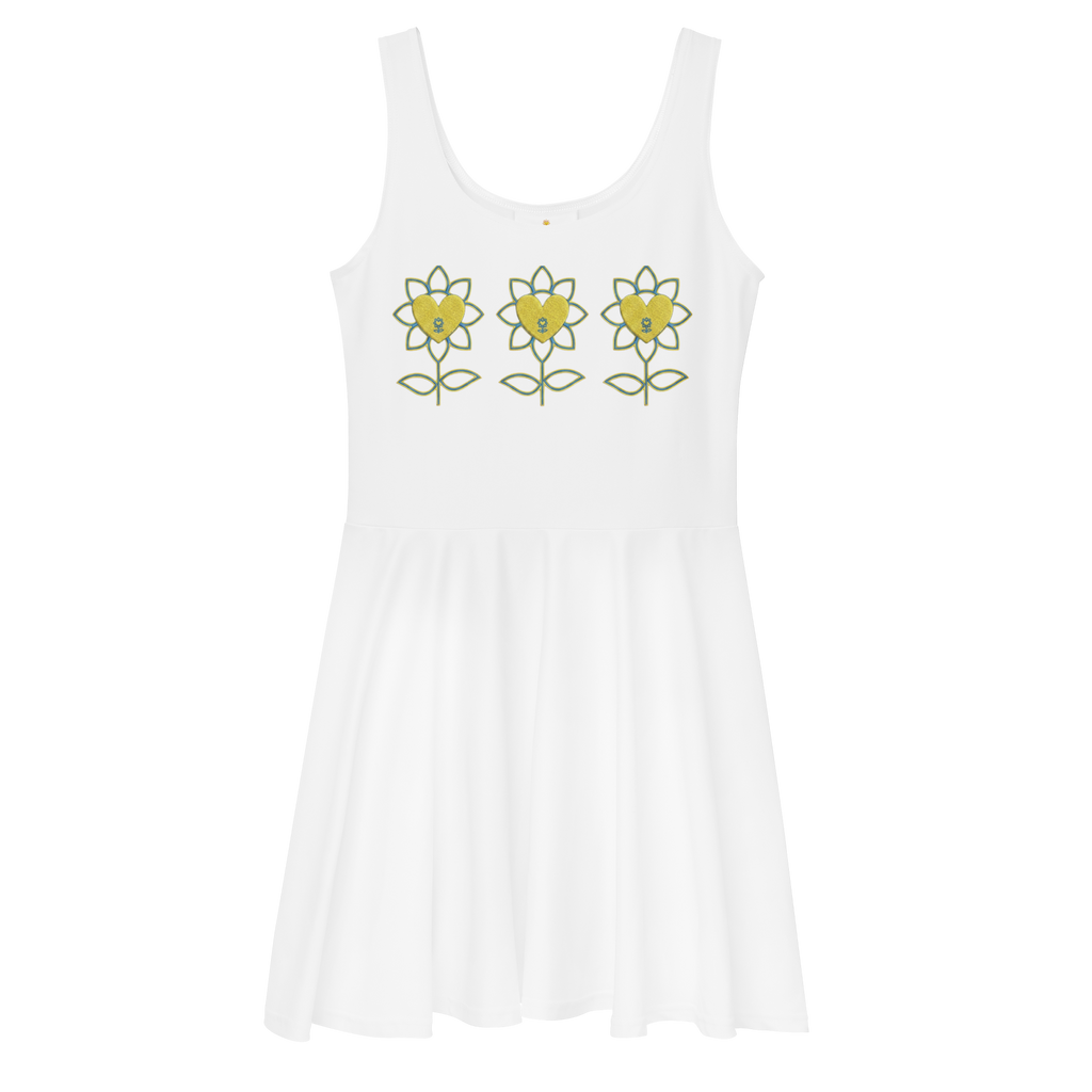 3Flowers Skater Dress - Alivwood