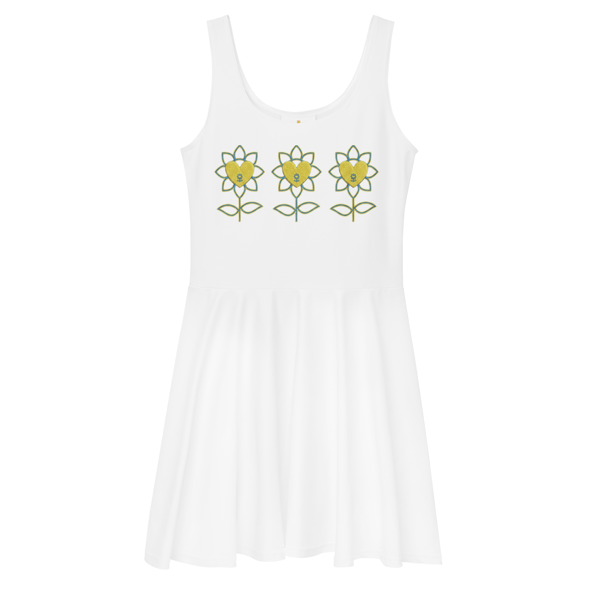 3Flowers Skater Dress - Alivwood