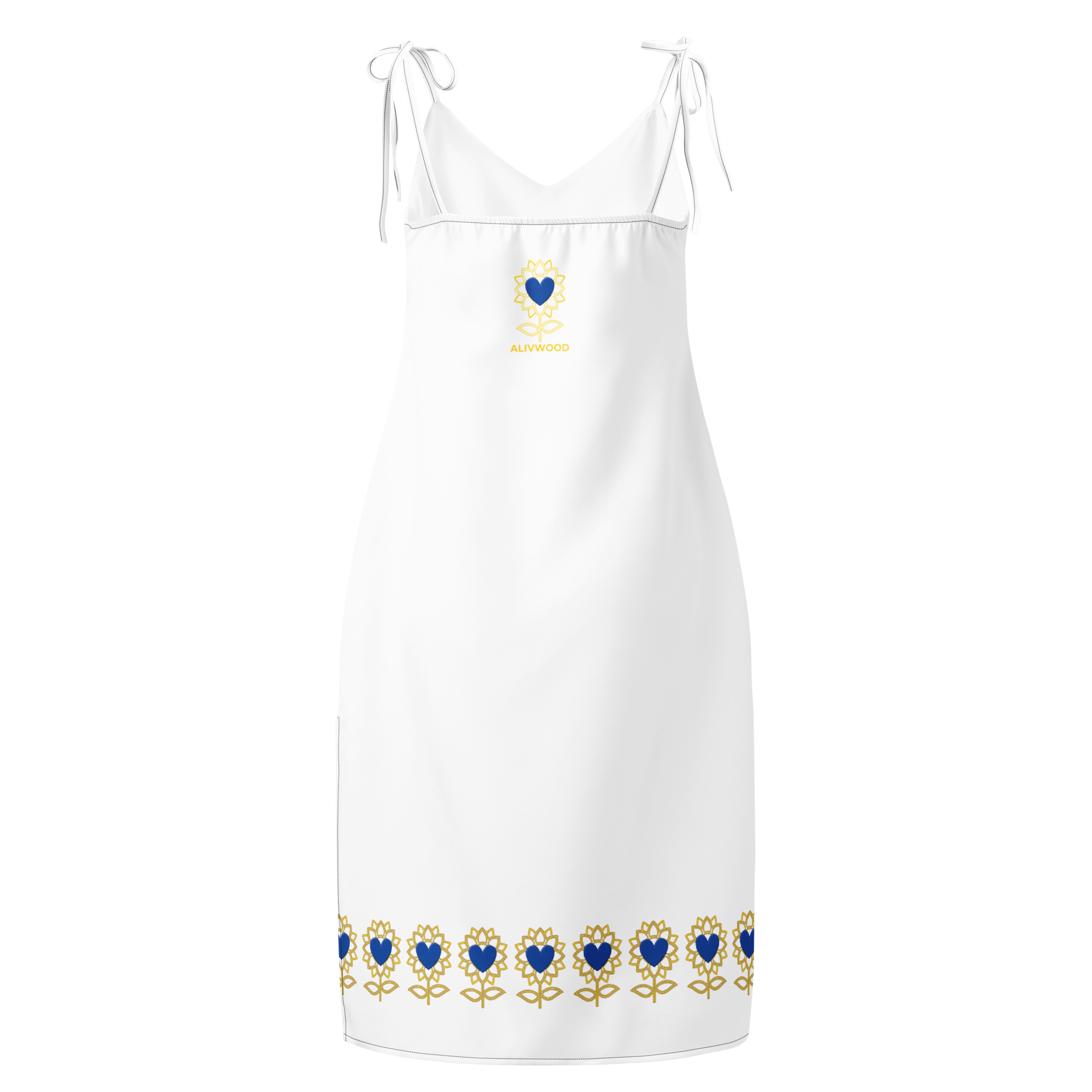 Alivwood Logo Tie-strap midi dress - Alivwood