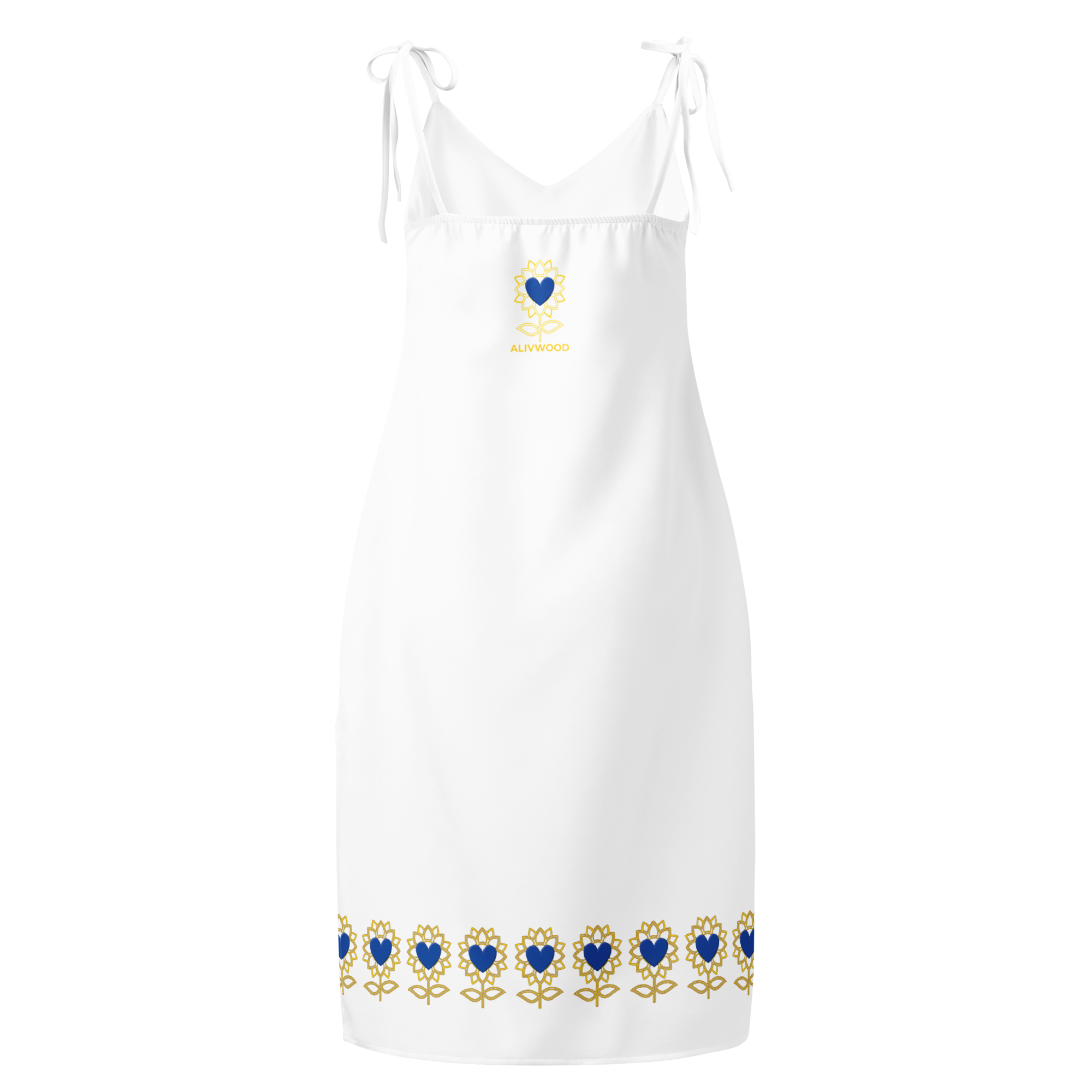 Alivwood Logo Tie-strap midi dress - Alivwood