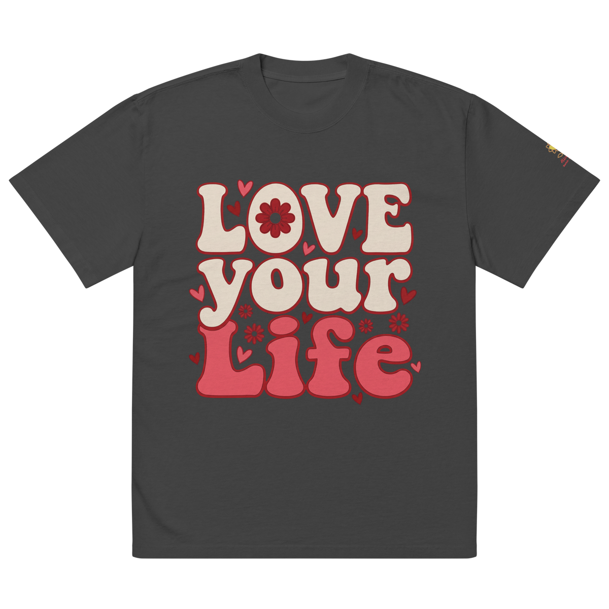 Love your life Oversized faded t-shirt - Alivwood