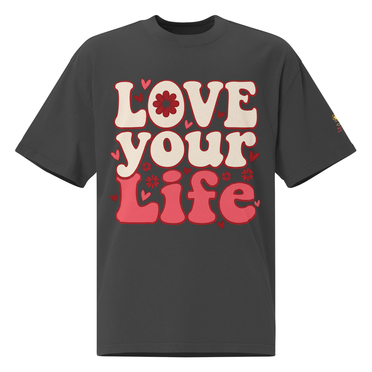 Love your life Oversized faded t-shirt - Alivwood