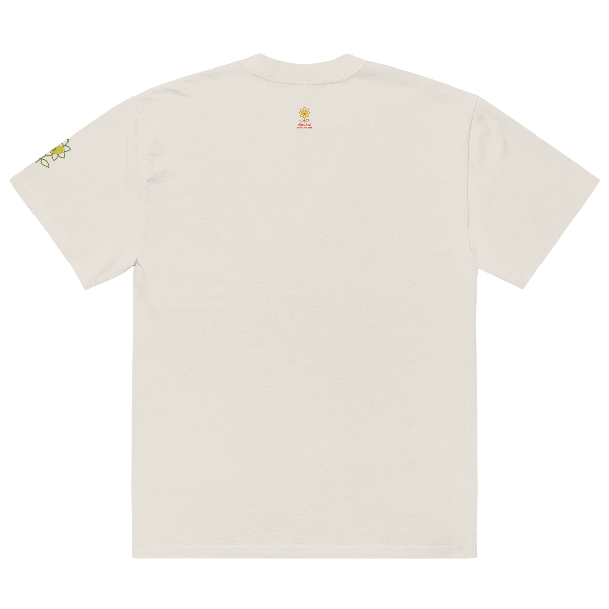 Peace is my status symbol Oversized faded t-shirt - Alivwood