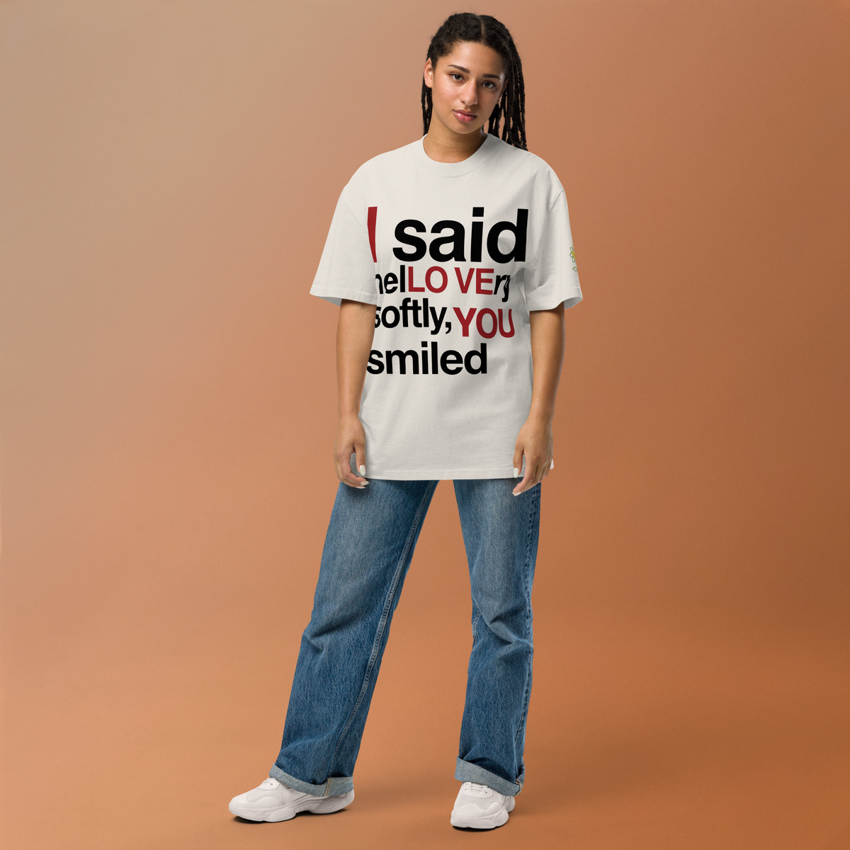 I LOVE YOU Oversized faded t-shirt - Alivwood
