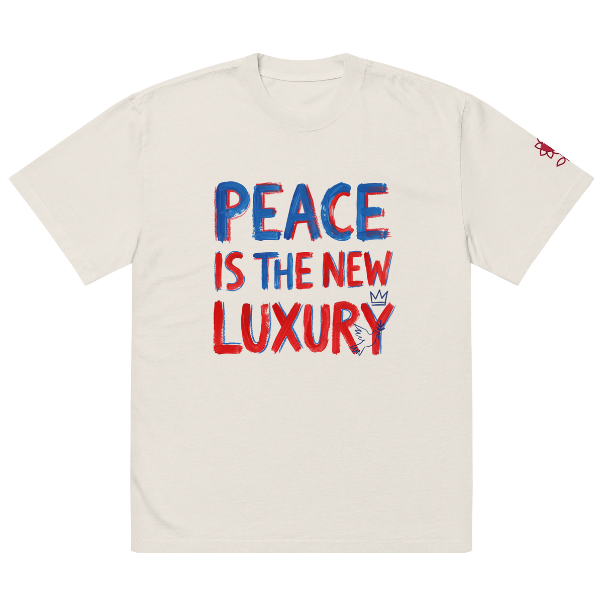 Peace is the new Luxury Oversized faded t-shirt - Alivwood