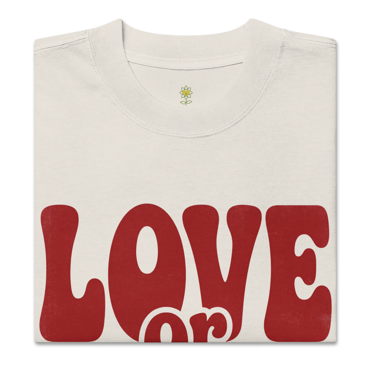 Love or Leave Oversized faded t-shirt - Alivwood