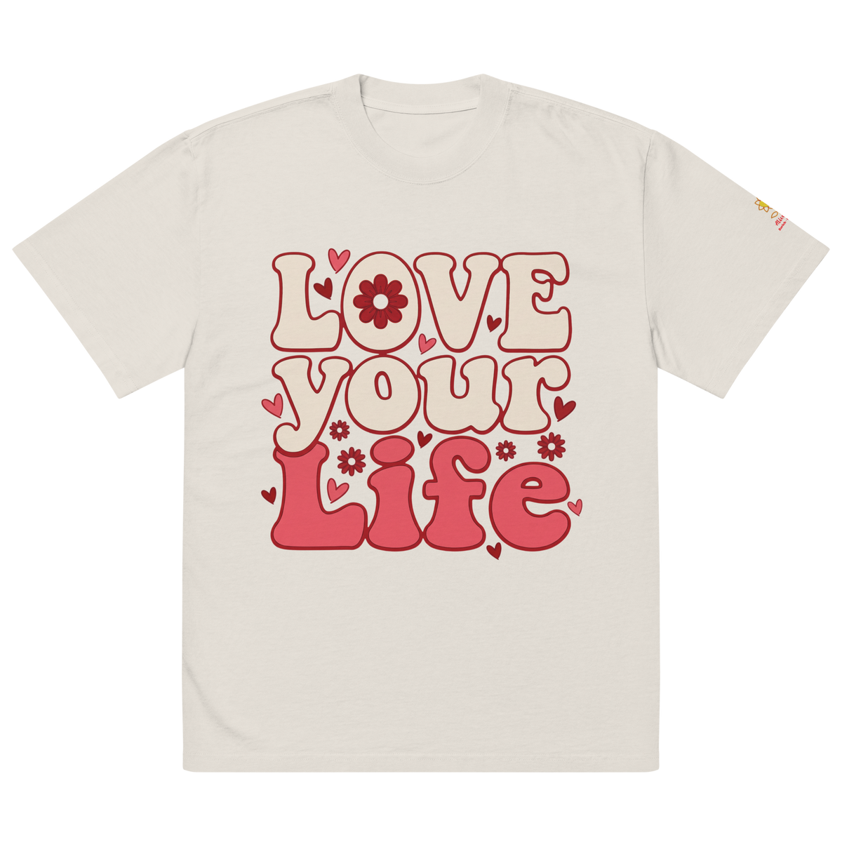 Love your life Oversized faded t-shirt - Alivwood